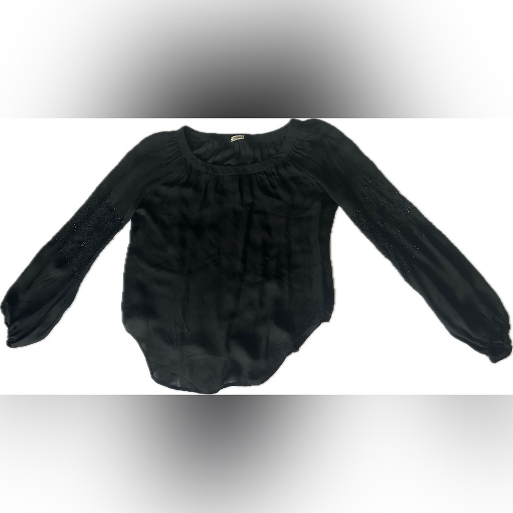 L’AGENCE Sheer Black Top
